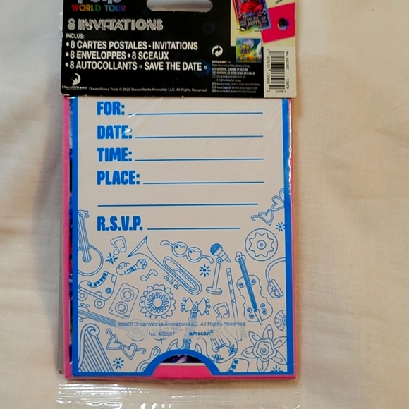 NEW 46 Piece Dreamworks Trolls Party Invitations, Decor & Favors Bundle - SET B - Picture 5 of 17